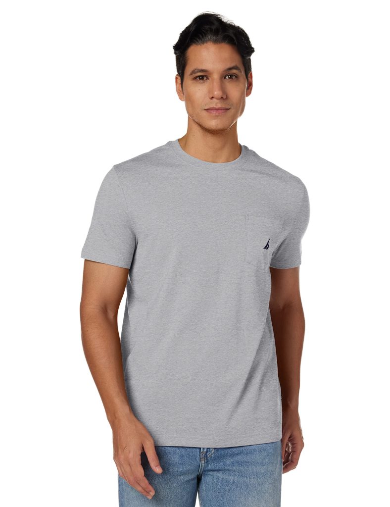 Nautica Men's Solid Crew Neck Short-Sleeve Pocket T-Shirt